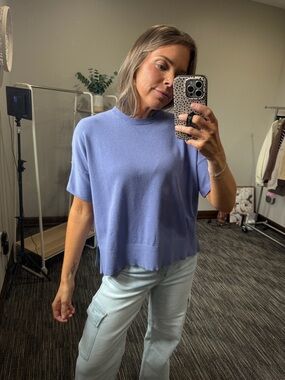 Splendid Lavender Short-Sleeve Knit Tee